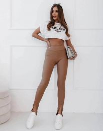 Атрактивен дамски панталон в цвят капучино - код 00425
