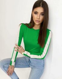Атрактивна дамска блуза в зелено - код 3702