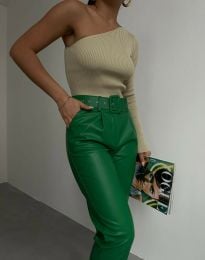 Атрактивен дамски панталон в зелено - код 20058