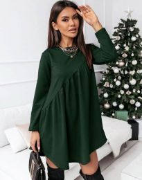 Дамска рокля в тъмнозелено - код 5234