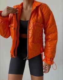 Атрактивно дамско яке в оранжево - код 40311