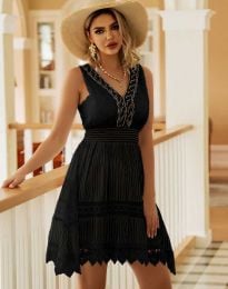 Дамска плажна рокля в черно - код 880166