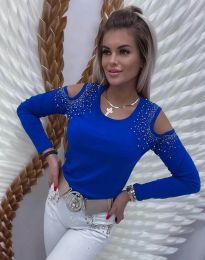 Атрактивна дамска блуза в синьо - код 50588