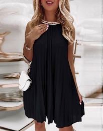 Дамска рокля солей в черно - код 0675