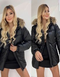 Атрактивно дамско яке в черно - код 8990