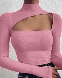 Екстравагантна дамска блуза в розово - код 4145
