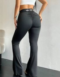 Ефектен дамски панталон в черно - код 7496
