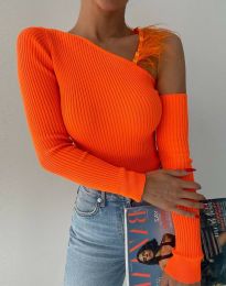 Атрактивна дамска блуза в оранжево - код 5300