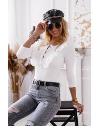 Дамска блуза в бяло - код 9792