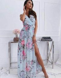 Дамска рокля с флорален десен - код 4801 - 4