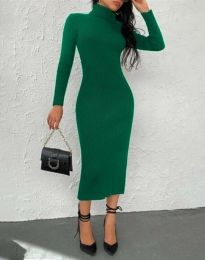 Стилна дамска рокля в зелено - код 20244