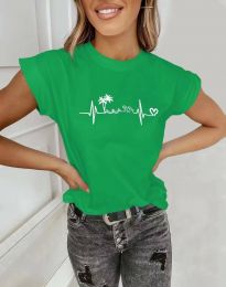 Ефектна дамска тениска в зелено - код 0116