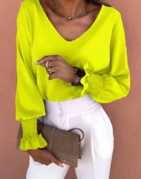 Атрактивна дамска блуза в жълто - код 9288