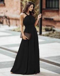 Дълга елегантна рокля в черно - код 3734