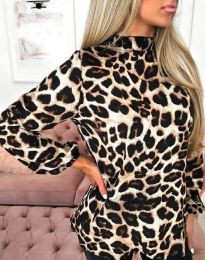 Атрактивна дамска блуза с тигров десен - код 0879