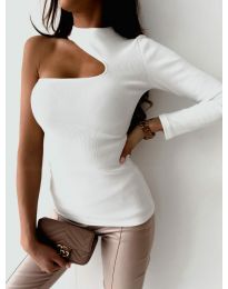 Атрактивна дамска блуза в бяло - код 55299