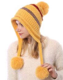 Ефектна дамска шапка в жълто - код WH14