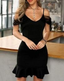 Елегантна дамска рокля в черно - код 8579