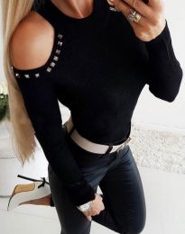 Атрактивна дамска блуза в черно - 44577