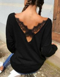 Атрактивна дамска блуза в черно - код 10083