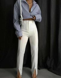 Елегантен дамски панталон в бяло - код 00102