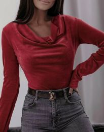 Елегантна дамска блуза в цвят бордо - код 3989