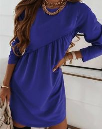 Къса дамска рокля в синьо - код 71047