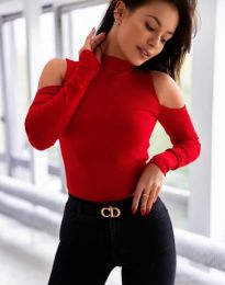 Атрактивна дамска блуза в червено - код 11477