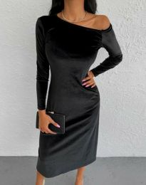 Атрактивна дамска рокля в черно - код 80622