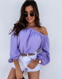Ефектна дамска блуза в лилаво - код 47544