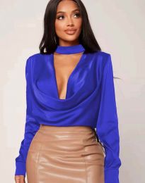 Елегантна дамска блуза в синьо - код 9783