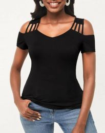 Атрактивна дамска тениска в черно - код 71008