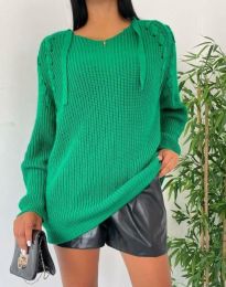 Дамски пуловер в зелено - код 5634