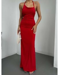 Атрактивна дамска рокля в червено - код 221193