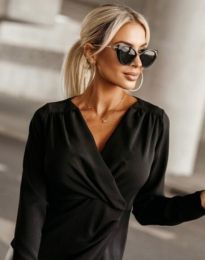 Екстравагантна дамска блуза в черно - код 97025