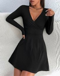 Атрактивна дамска рокля в черно - код 71058