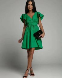 Кокетна дамска рокля в зелено - код 0854