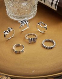 Атрактивни дамски пръстени в сребристо - код SP434