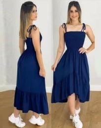 Атрактивна дамска рокля в синьо - код 90522