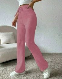Дамски панталон в цвят пудра - код 30466