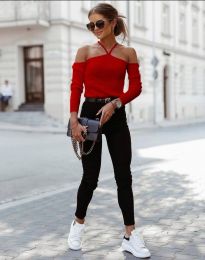Стилна дамска блуза в червено - код 85011