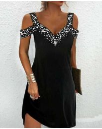 Атрактивна дамска рокля в черно - код 72017