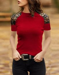 Атрактивна дамска блуза в червено - код 7287