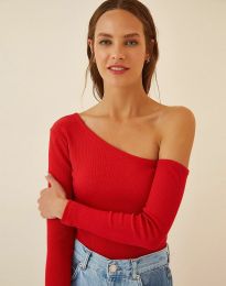 Дамска блуза в червено  - код 9284