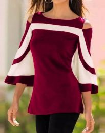 Дамска блуза с атрактивен десен - код 4289 - 4