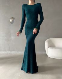 Елегантна дамска рокля в зелено - код 82753