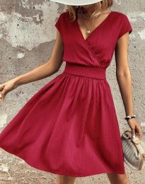 Дамска рокля в червено - код 11296