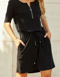 Атрактивна дамска рокля в черно - код 11286