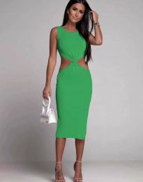 Ефектна дамска рокля в зелено - код 5943