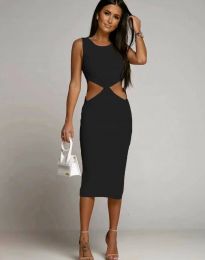 Ефектна дамска рокля в черно - код 5943
